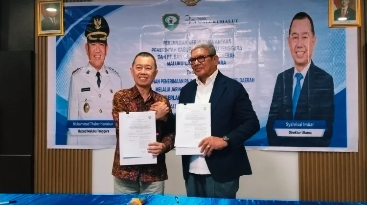 Pemkab Malra dan Bank Maluku Malut Teken Kerja Sama Pajak Non Tunai