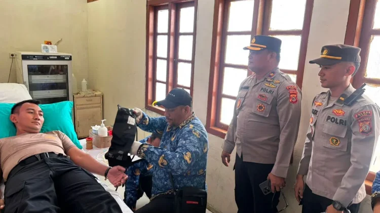 Gelar Donor Darah, Wujud Nyata Polres Tual Sambut HUT Bhayangkara ke-80