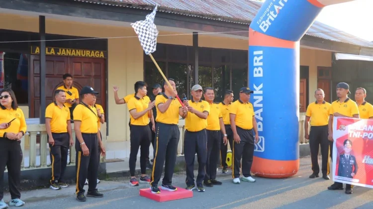 Polres Tual Ajak Masyarakat Olahraga Menjelang HUT Bhayangkara ke-80