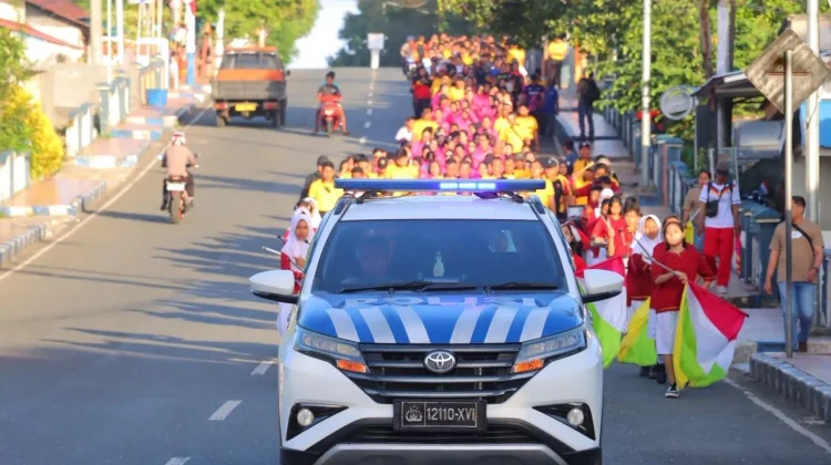 Polres Tual Ajak Masyarakat Olahraga Menjelang HUT Bhayangkara ke-80