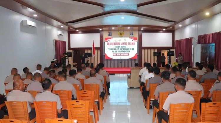 Peringati HUT Bhayangkara ke-80, Polres Tual Gelar Doa Bersama