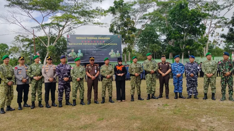 Upacara Sertijab Danyonif 735 Nawasena Tandai Regenerasi Kepemimpinan