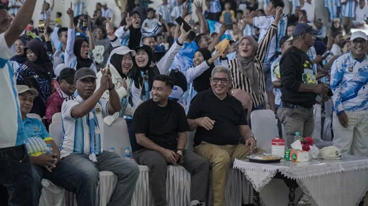 Nobar Argentina vs Swiss Jadi Ajang Kebersamaan Warga Malra dan Tual