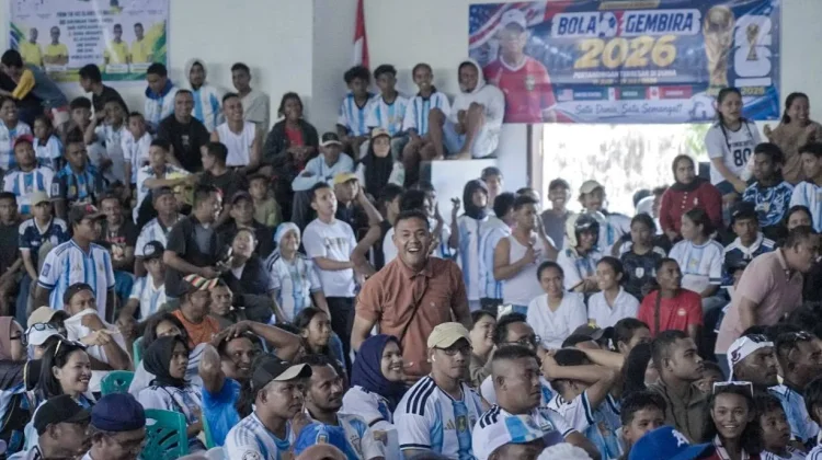 Nobar Argentina vs Swiss Jadi Ajang Kebersamaan Warga Malra dan Tual