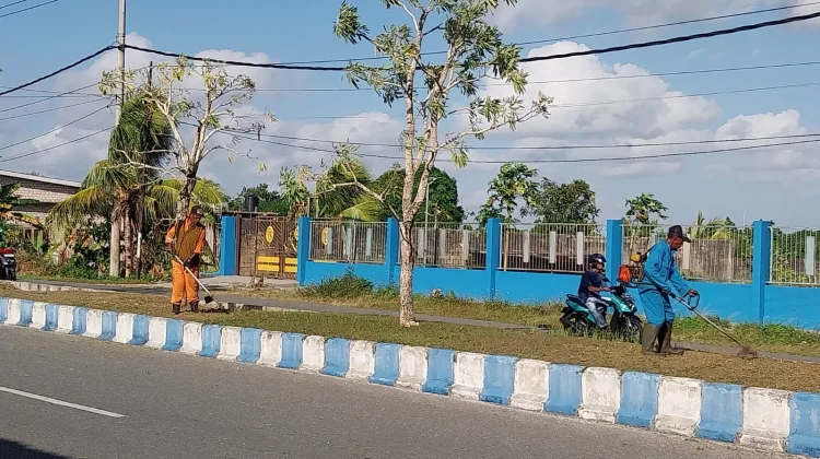 Area Publik Kembali Rapi, Tim Pangkas Rumput Bereaksi