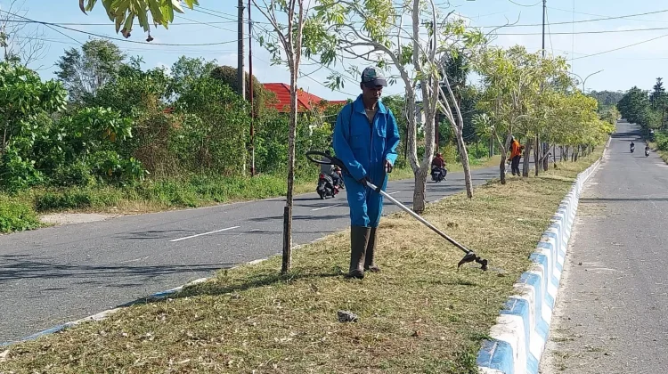 Area Publik Kembali Rapi, Tim Pangkas Rumput Bereaksi