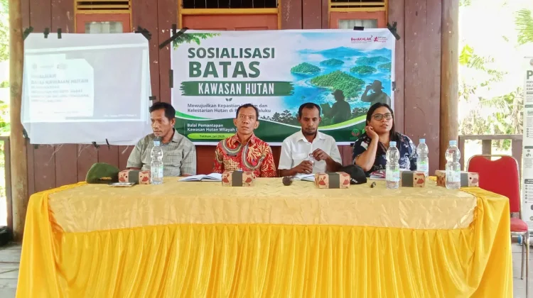 Sosialisasi batas kawasan Hutan di ohoi Yatwaw.