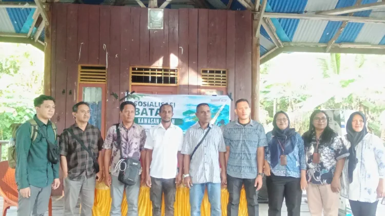 Sosialisasi batas kawasan Hutan di ohoi Yatwaw.