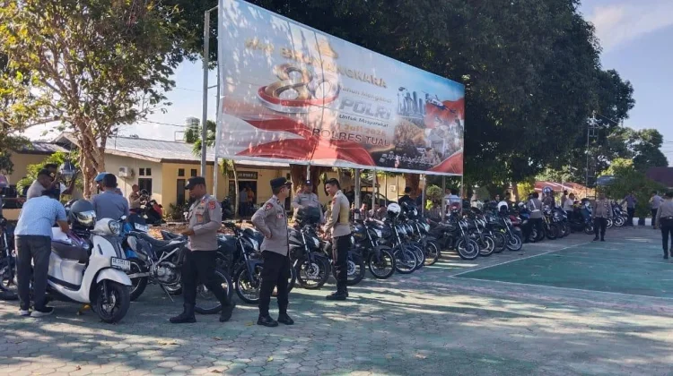 Apel Kendaraan Dinas, Polres Tual Pastikan Kesiapan Personil saat Bertugas