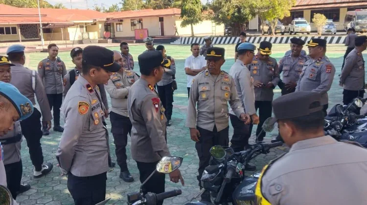 Apel Kendaraan Dinas, Polres Tual Pastikan Kesiapan Personil saat Bertugas