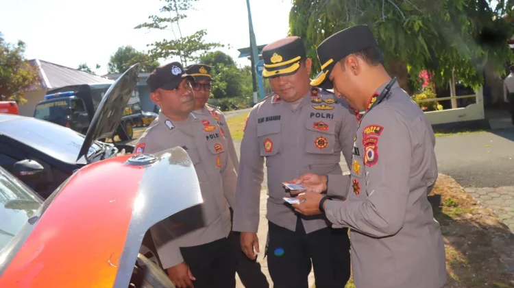 Apel Kendaraan Dinas, Polres Tual Pastikan Kesiapan Personil saat Bertugas