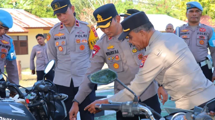 Apel Kendaraan Dinas, Polres Tual Pastikan Kesiapan Personil saat Bertugas