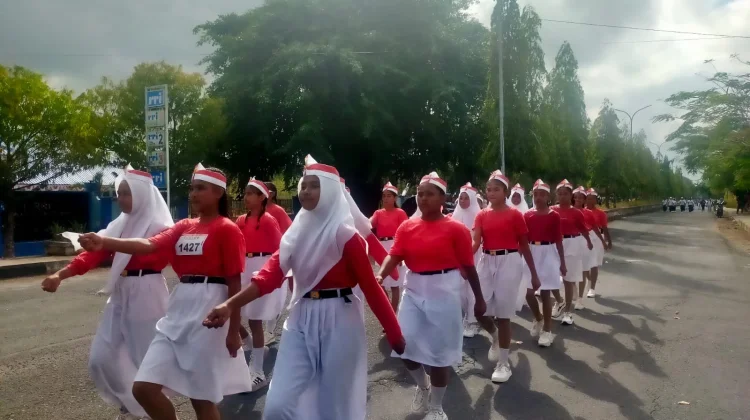 Dua Belas Regu Terdepan Lomba Gerak Jalan Tingkat SMP/MTs HUT RI 2026 Malra