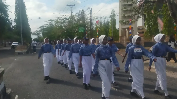 Dua Belas Regu Terdepan Lomba Gerak Jalan Tingkat SMP/MTs HUT RI 2026 Malra