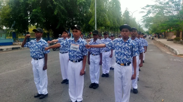 Dua Belas Regu Terdepan Lomba Gerak Jalan Tingkat SMP/MTs HUT RI 2026 Malra