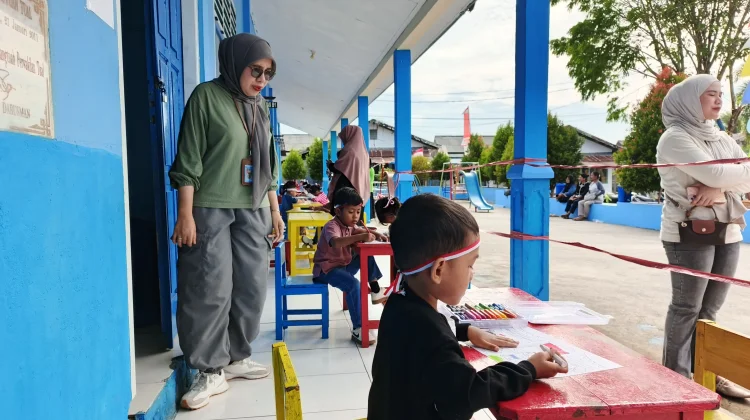 Gelar Lomba Mewarnai, TK Hang Tuah Tual Bantu Tingkatkan Jiwa Seni Anak Usia Dini