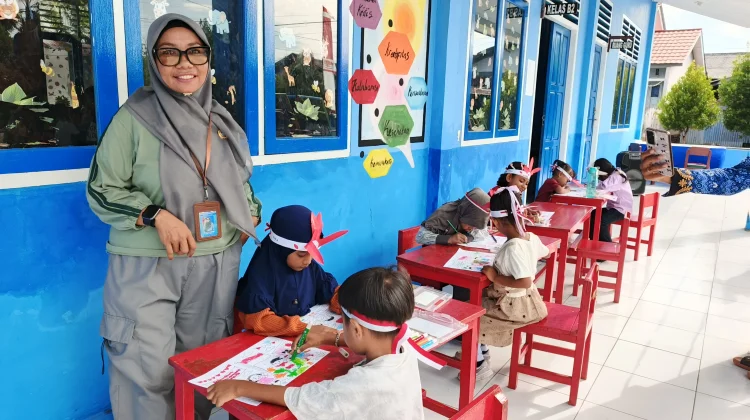 Gelar Lomba Mewarnai, TK Hang Tuah Tual Bantu Tingkatkan Jiwa Seni Anak Usia Dini