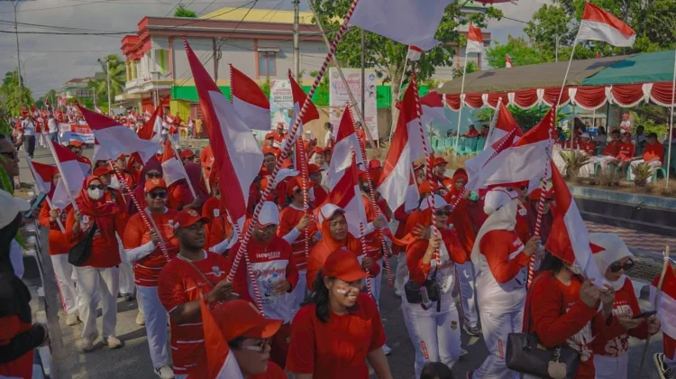 Kirab Kebangsaan Merah Putih Semarakkan HUT RI Ke-81 di Maluku Tenggara