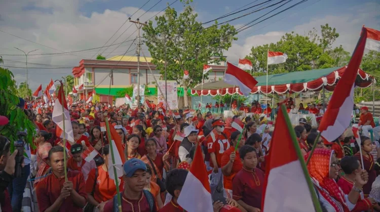 Kirab Kebangsaan Merah Putih Semarakkan HUT RI Ke-81 di Maluku Tenggara