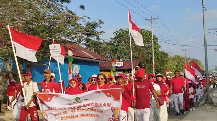 Kirab Kebangsaan Satukan Warga dalam Semangat Merah Putih di Maluku Tenggara