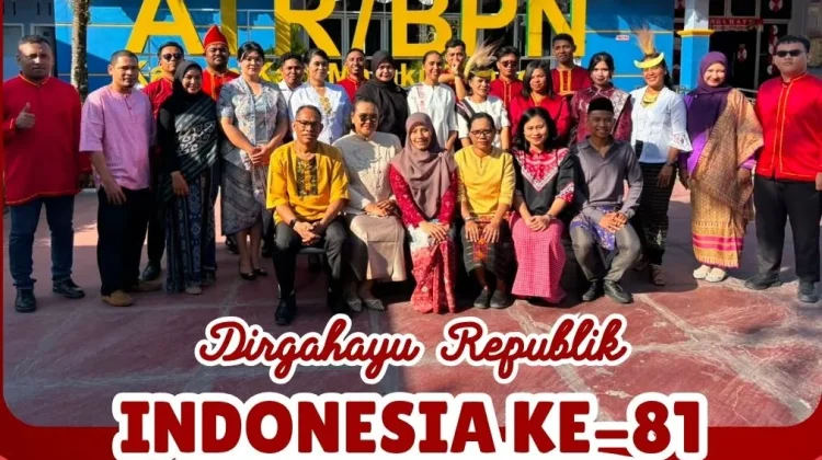 Kantor Pertanahan Maluku Tenggara Rayakan HUT ke-81 RI Penuh Kebersamaan
