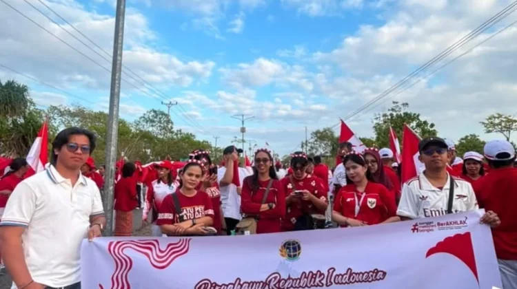 Kantor Pertanahan Maluku Tenggara Turut Meriahkan Kirab Merah Putih HUT RI