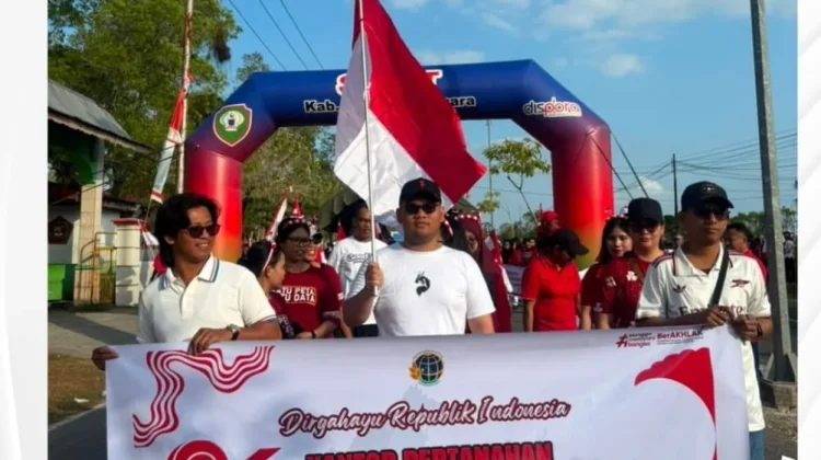 Kantor Pertanahan Maluku Tenggara Turut Meriahkan Kirab Merah Putih HUT RI