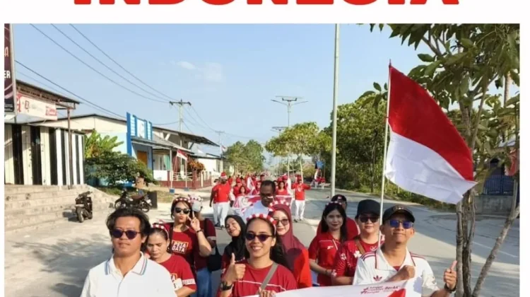 Kantor Pertanahan Maluku Tenggara Turut Meriahkan Kirab Merah Putih HUT RI