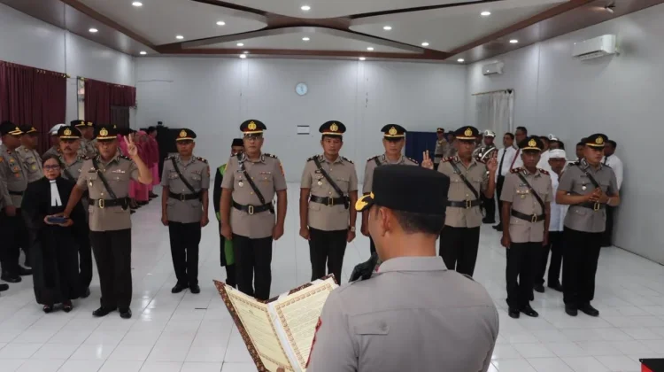 Kapolres Tual Lantik dan Kukuhkan Pejabat Baru