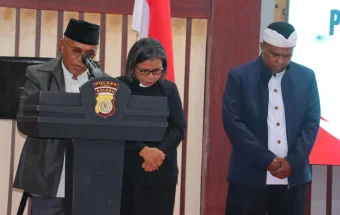 Peringati HUT Bhayangkara ke-80, Polres Tual Gelar Doa Bersama