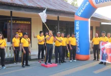 Polres Tual Ajak Masyarakat Olahraga Menjelang HUT Bhayangkara ke-80