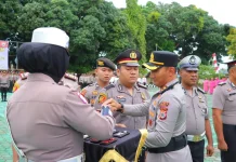 60 Personil Polres Tual dan Brimob Naik Pangkat