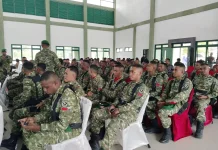 Prajurit TNI-Polri Hadiri Acara Lepas Sambut Danyonif 735 Nawasena