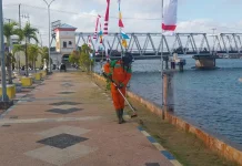Monitoring Kerja Tim Pangkas DLHK Tual