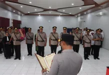Kapolres Tual Lantik dan Kukuhkan Pejabat Baru