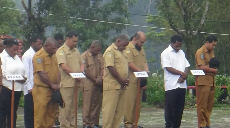 Apel ASN Di Oksibil Dipimpin oleh Sekda