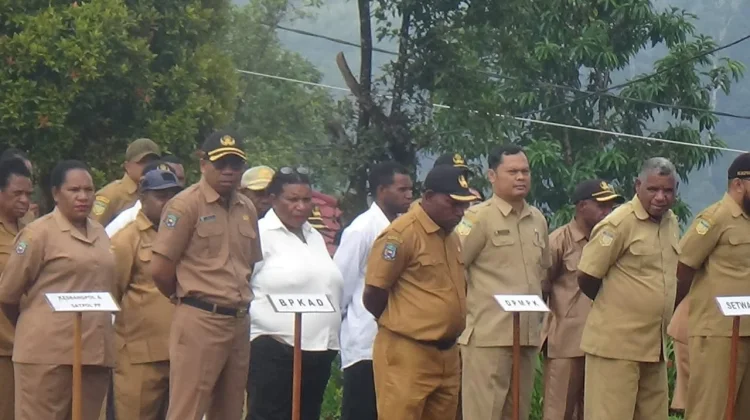 Apel ASN Di Oksibil Dipimpin oleh Sekda