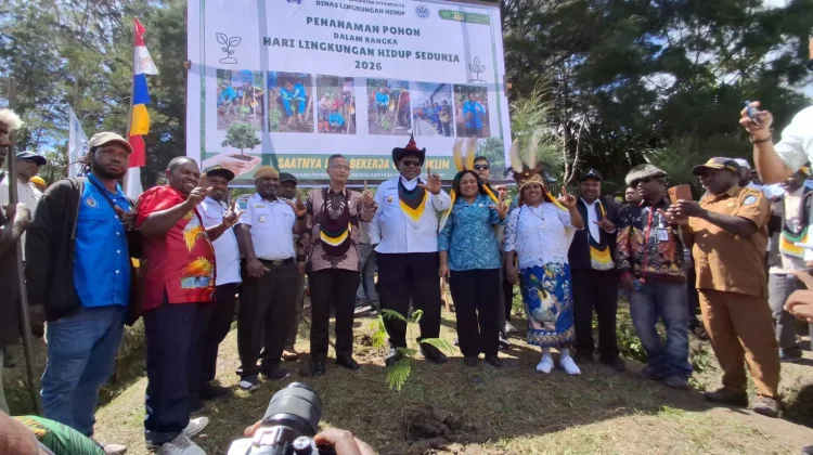 Dorong Pangan Lokal Berkelanjutan Pemkab Jayawijaya Tanam Pohon di Yalengga