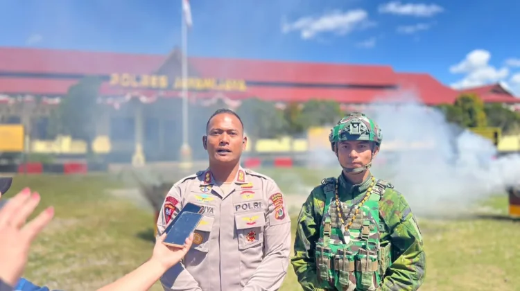 Polres Jayawijaya Musnahkan 5.407 Batang Ganja