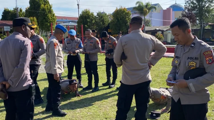 Propam Polres Jayawijaya Gelar Gaktibplin, Tiga Personel Langgar Sikap Tampang