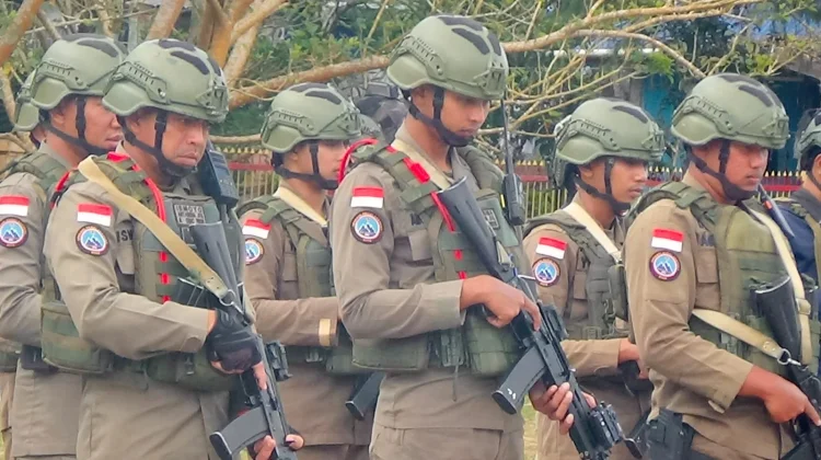 Jelang HUT RI ke- 81, Kapolres Pegunungan Bintang Gelar Patroli