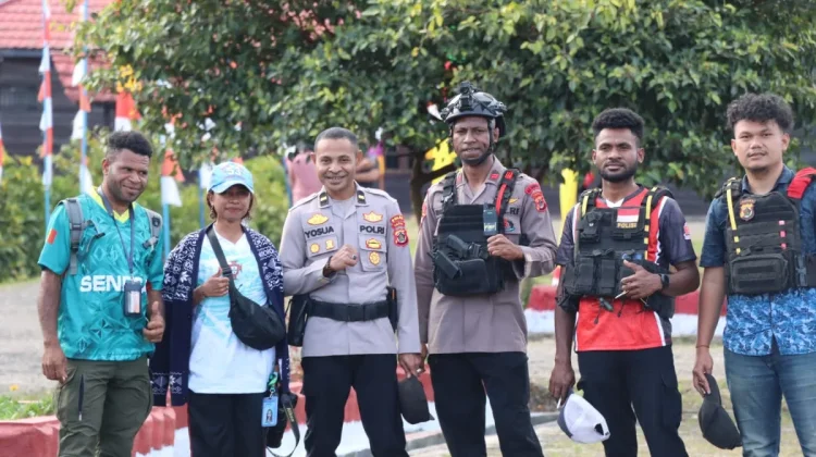 Jelang HUT RI ke-81, Polres Pegunungan Bintang Laksanakan Patroli