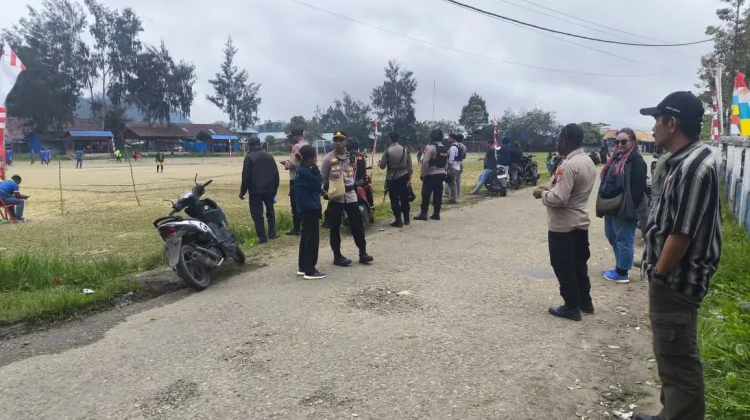 Jelang HUT RI ke-81, Polres Pegunungan Bintang Laksanakan Patroli