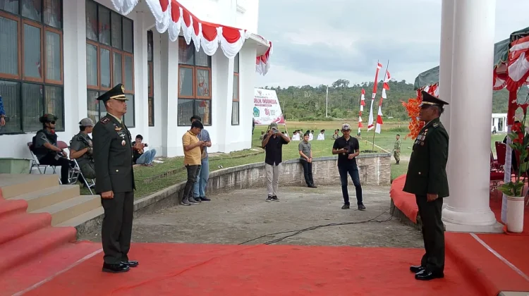 Dandim 1706/Nduga Pimpin Upacara Penurunan Bendera HUT ke-81 RI di Kabupaten Nduga