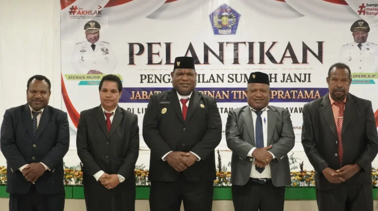 Tiga Pejabat Pimpinan Tinggi Pratama Jayawijaya Resmi Dilantik