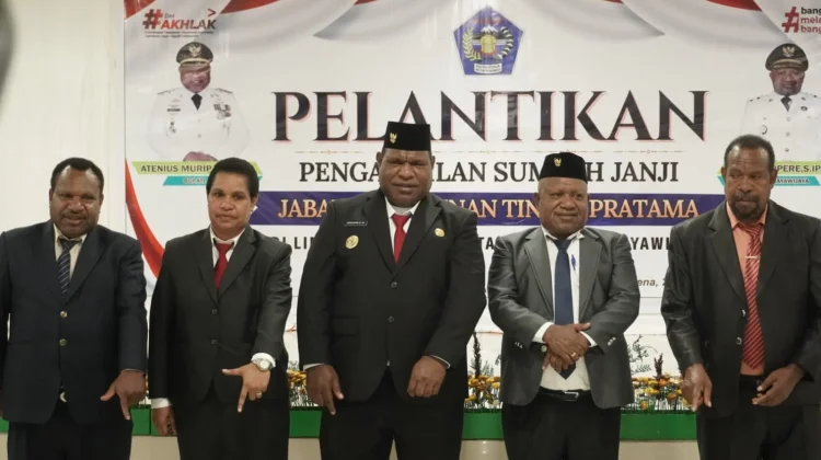 Tiga Pejabat Pimpinan Tinggi Pratama Jayawijaya Resmi Dilantik