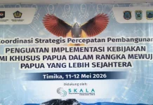 Bupati Atenius Murip Hadiri Forum Strategis Pembangunan Papua di Timika