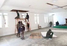 Satgas Yonif 511/DY Rehab Gereja di Lanny Jaya, Warga Kini Lebih Nyaman Beribadah