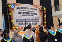 SMP Negeri 1 Wamena Lepas 349 Lulusan, Pesan Disiplin dan Jujur Menggema