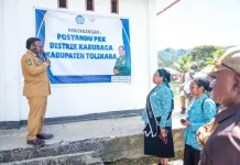 Bupati Tolikara Launching Kantor TP PKK dan Posyandu PKK Distrik Karubaga